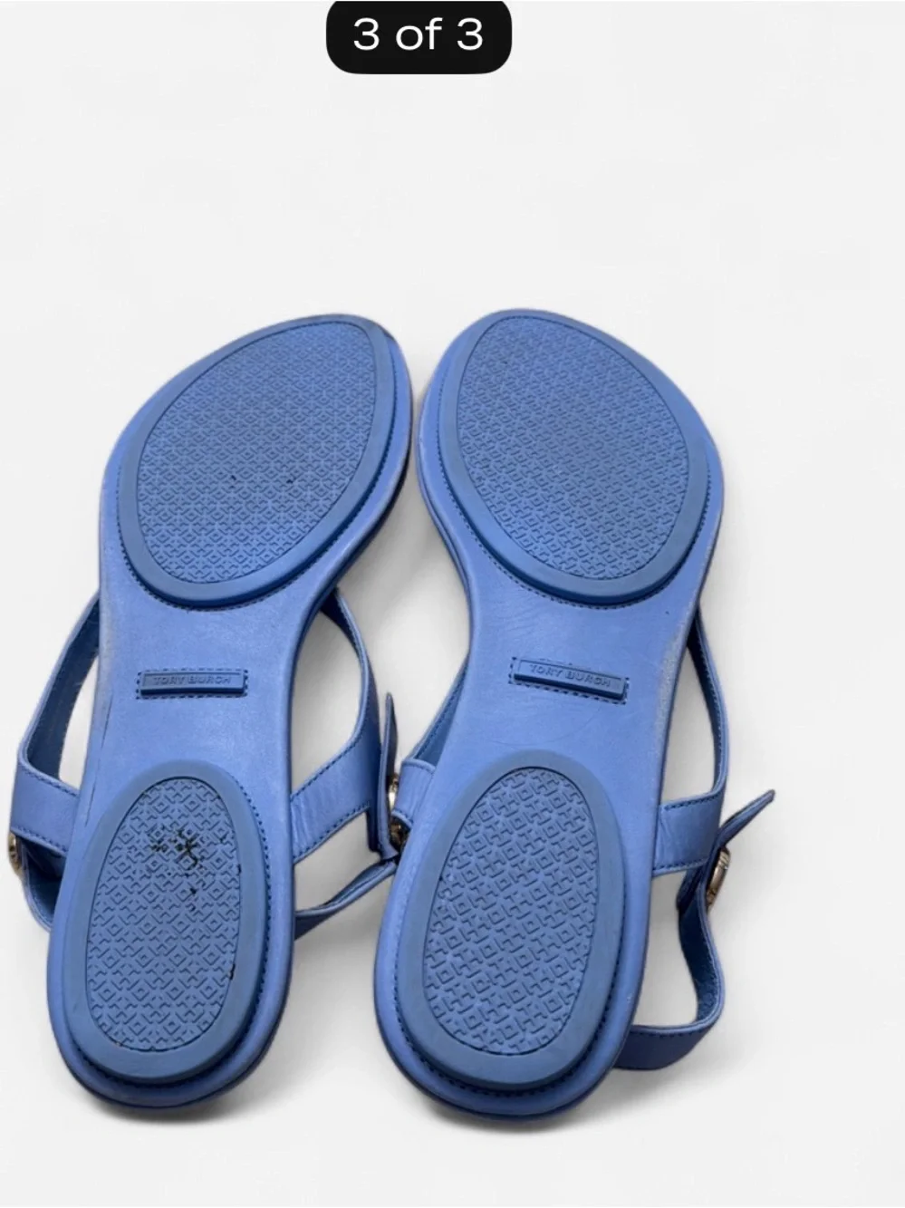 Tory Burch Periwinkle Leather T-Strap Sandals